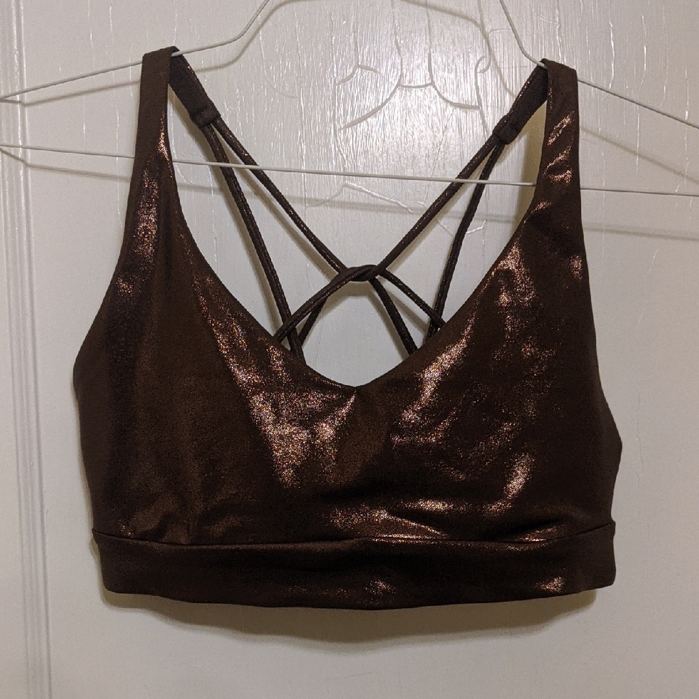 Athleta Solace sz Small Limited Edition Shine Sports Bra